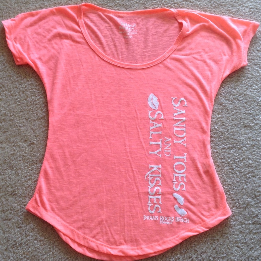 Summer Beach Sun Peach Tee Size XS